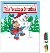 Holiday Fun Coloring & Activity Book with Crayons in Spanish