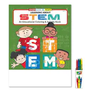 Learning About STEM Coloring Book with Crayons