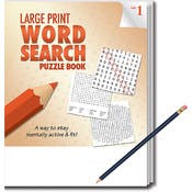 Word Search Puzzle Books - 32 Pages, Pencil Included, Large Print