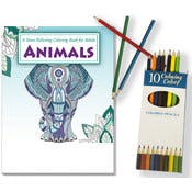Color Therapy® 24 Page Adult Coloring Book & Colored Pencil Set