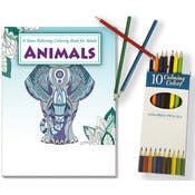 Adult Coloring Book Sets - 24 Pages, Colored Pencils Included