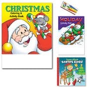 Christmas Activity & Coloring Book Sets - 4 Pieces, Vol. 1