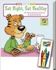 Eat Right, Eat Healthy Coloring Book Sets - 4 Pack Crayons, Ages 3-11 image number null
