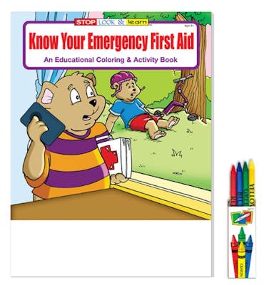 Know Your Emergency First Aid Coloring &amp; Activity Book with Crayons