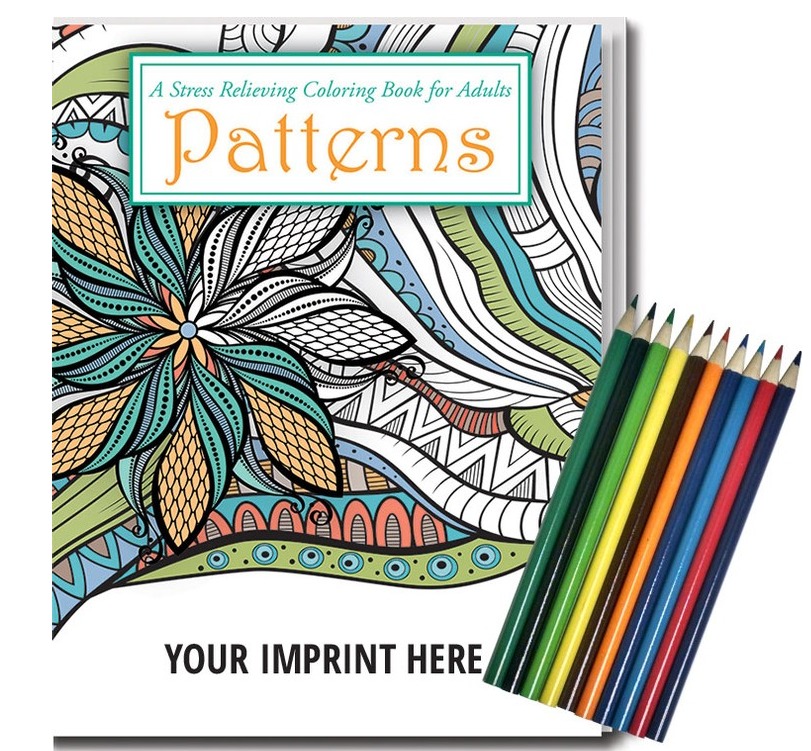 ADULT COLORING BOOK RELAX PACK - Oceans Stress Relief Coloring Book with  Colored Pencils Set - 2110