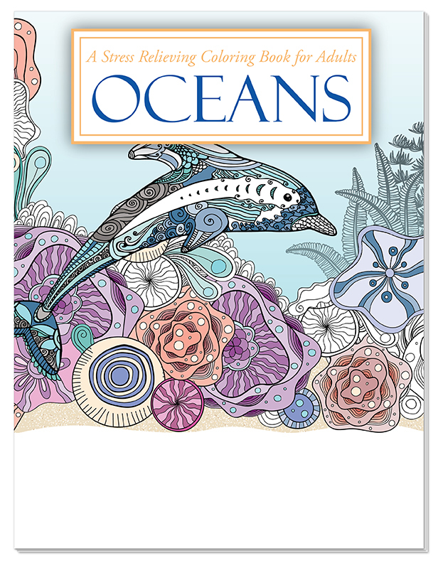 Bulk Adult Coloring Books - Oceans, 48 Pages - DollarDays