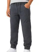 Boys' Cotton Twill Joggers - Charcoal, Size 8-16