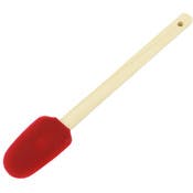 Silicone Spatula Spoons - Wood Handle, Blue/Red