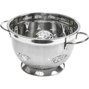 Stainless Steel Colanders - 5 Quart, Leaf Design
