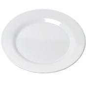 White Melamine Plates - Round, 10"