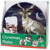 Christmas Plates - 4 Assorted Designs, 13"