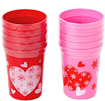 Party Essentials Hard Plastic Party Cups/Tumblers - 10-Ounce - Mardi Gras Mix - 50-Count