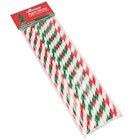 Christmas Paper Straws - 24 Pieces, Biodegradable image number null