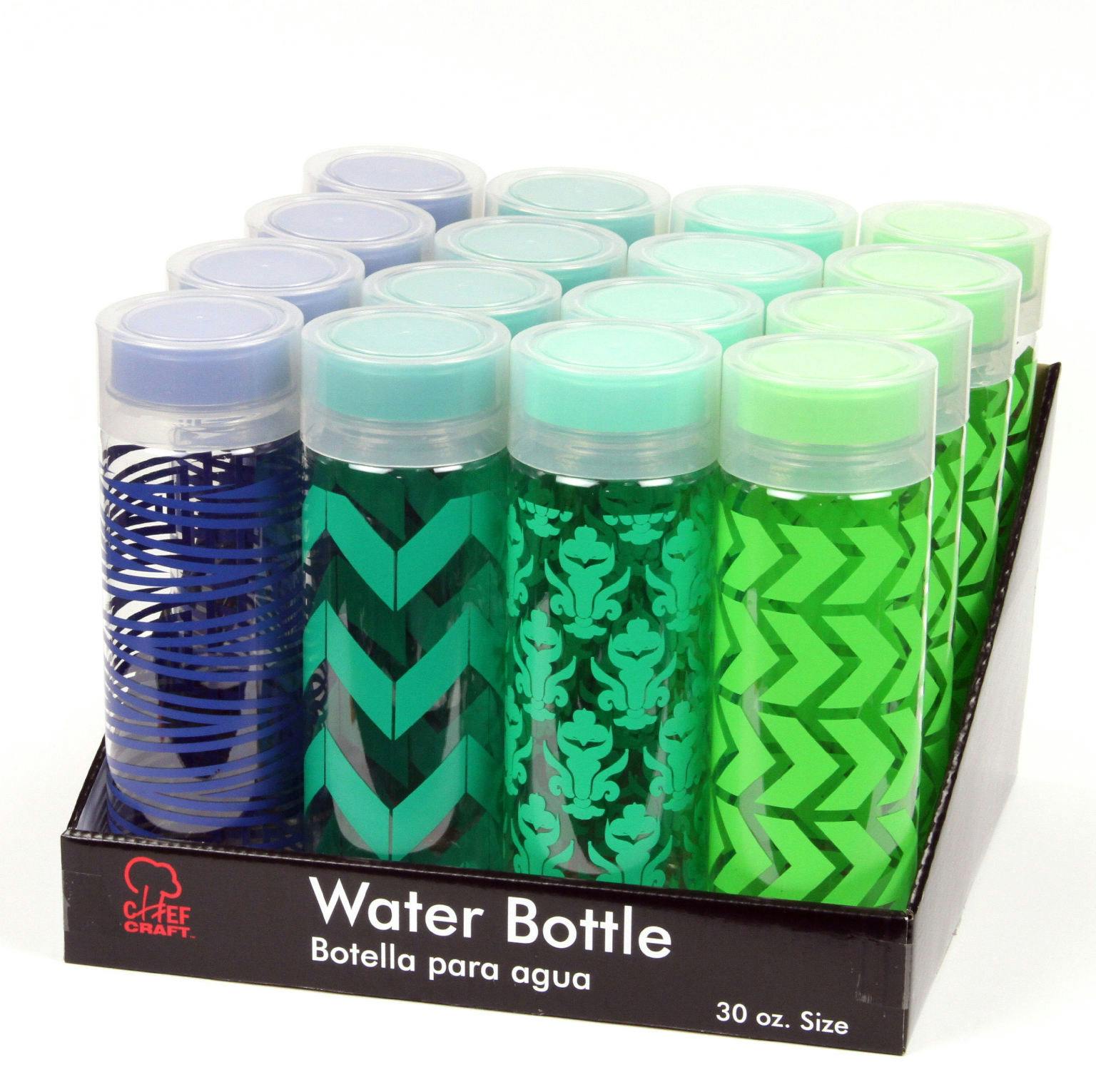 Wholesale 16Piece Water Bottle PDQ 30 oz. (SKU 2287799) DollarDays