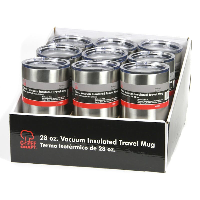 Stainless Steel Vacuum Insulated Travel Mug - 28 oz