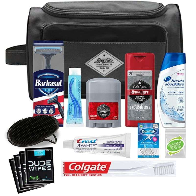 Men's Premium Travel Kit, 15 Pieces