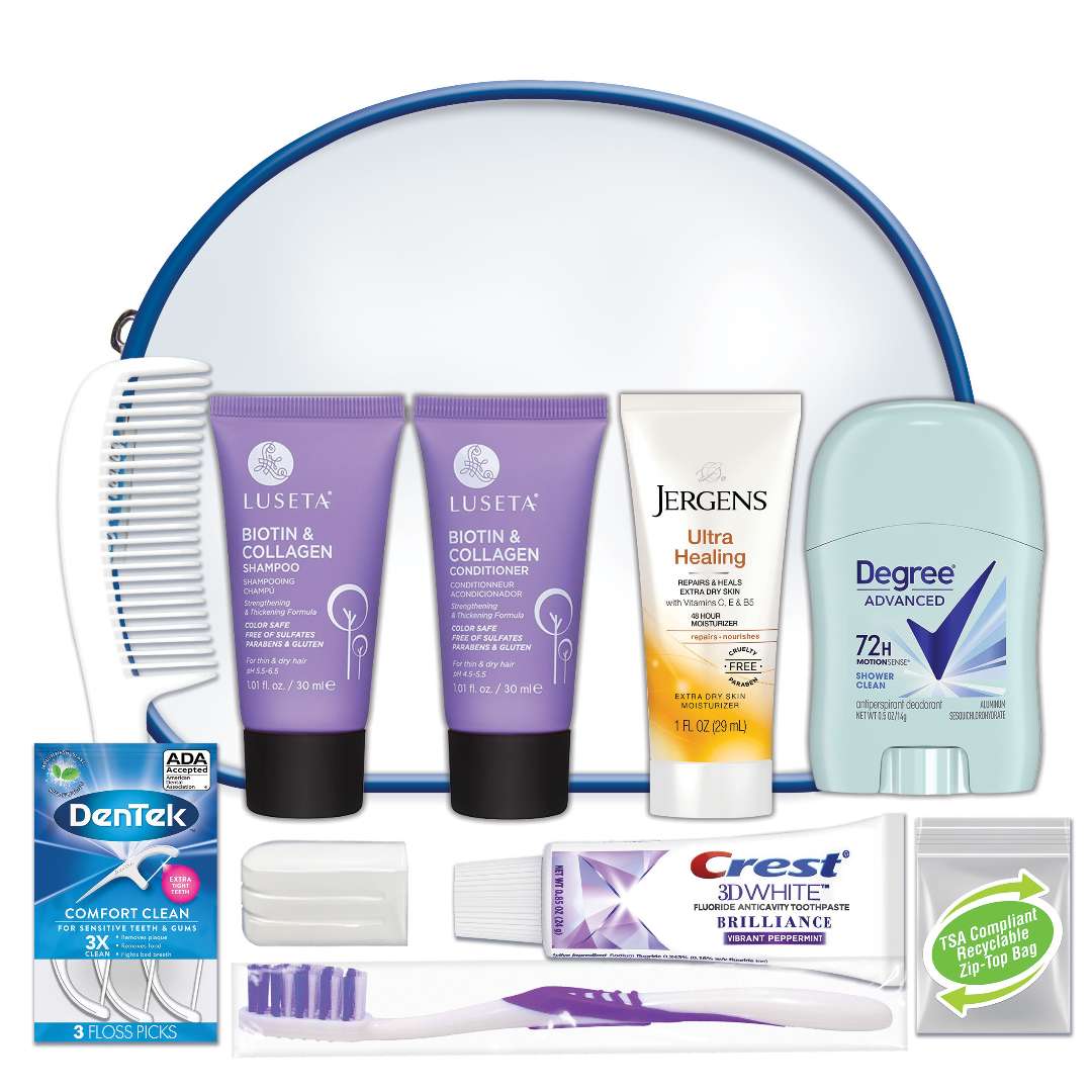 Women's Deluxe Brand Hygiene Kits - 11 Pieces