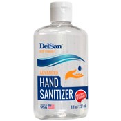 DelSan Hand Sanitizer, 8 oz, 70% Alcohol with Moisturizing Vitamin E