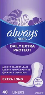 Always Daily Extra Protect Liner, 40 Count