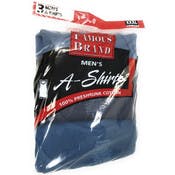 Men's Cotton Undershirts - Assorted, S - XL, 3 Pack