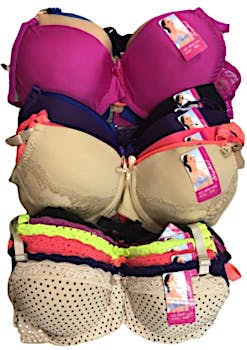 24 Wholesale Women's Full Cup 34c Bras In 4 Assorted Colors - at 