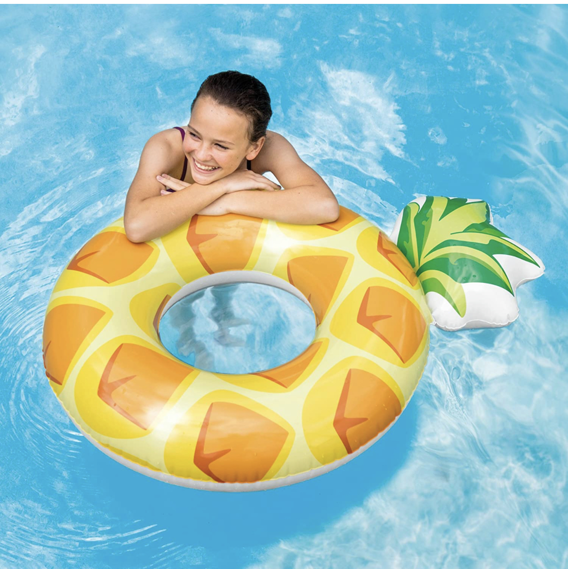 Wholesale Pineapple Inflatable Pool Ring (SKU 2358462) DollarDays