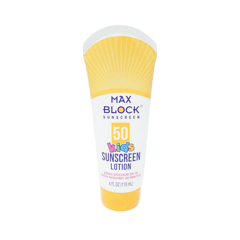 Max Block Kids Sunscreen Lotion SPF 50 4 oz