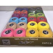 Spools of Cotton Thread - 12 Assorted Colors