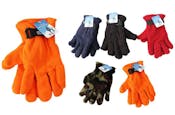 Mens' Winter Polar Fleece Gloves, Assorted
