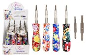 6 In 1 Floral Screwdrivers, Assorted