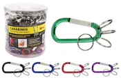 Carabiners with Keychain Rings, Assorted