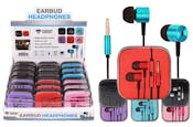 Metal Earbud Headphones, Assorted