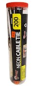 Neon Cable Ties, 200 Count - 4" to 12"