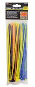 Cable Ties, Assorted Colors, 100 Count - 8"