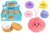 Fluffy Dumpling Keychains, Assorted - 3"