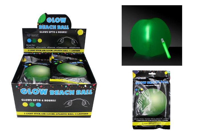 glow beach balls