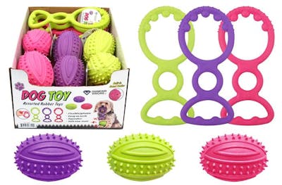 Dog Ball And Tug Toys - Assorted Colors