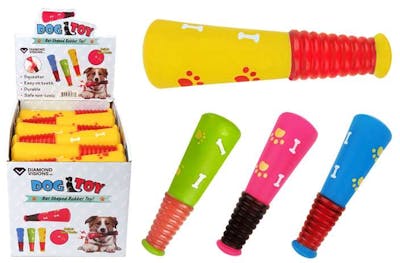 Baseball Bat Squeaky Dog Toys - Assorted Colors