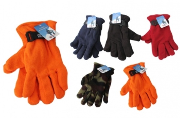 Men's Gloves - Polar Fleece  Assorted Colors