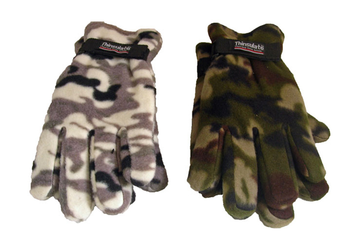 camo fleece gloves