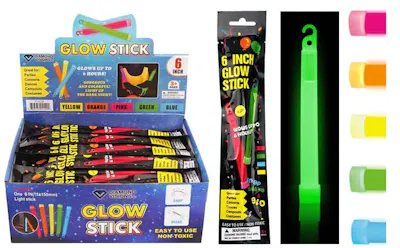 Glow Sticks, 6" - Assorted Colors