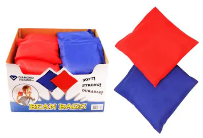 Bean Bags, 5" - Red and Blue