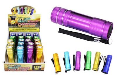 COB LED Metal Flashlights, Assorted