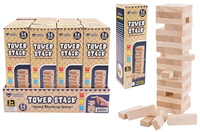 Wood Tower Stacking Game