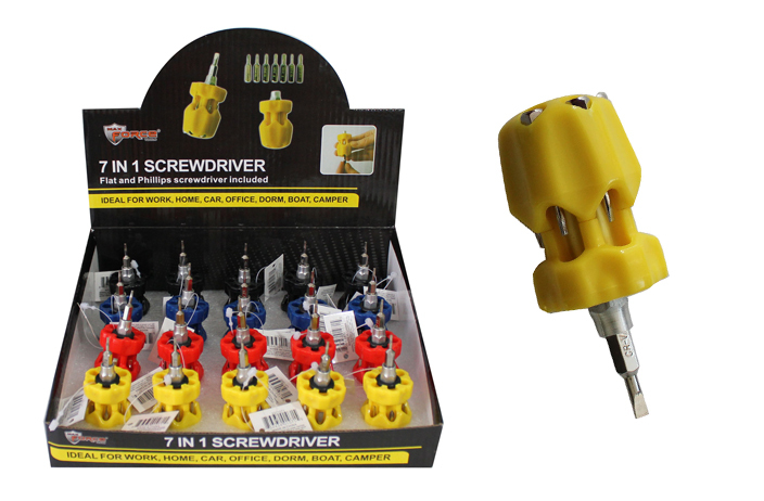 7 In 1 Mini Screwdriver & Bit Set