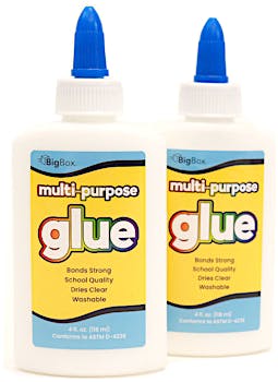 Purple Glue Sticks - Washable, 1.48 oz, Dries Clear