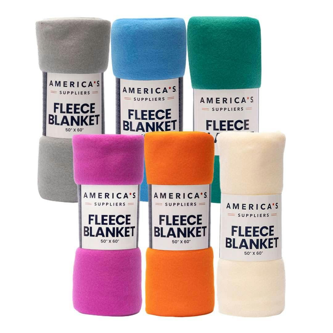 America's Suppliers Fleece Blankets - 6 Colors, 50" x 60"