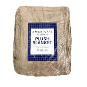 America's Suppliers Twin Plush Blanket - Brown, 66x90