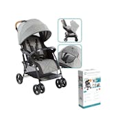 Contours Quick Lightweight Travel Stroller, Compact Newborn Stroller, Gray