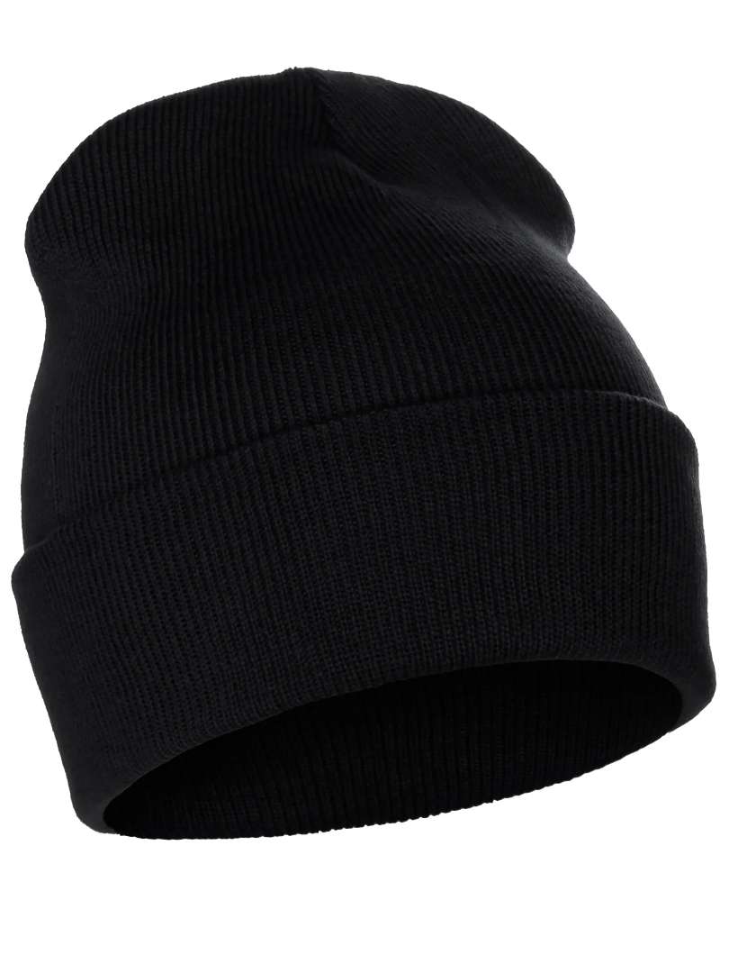 Men's Beanie Hats - Black, Cuffed